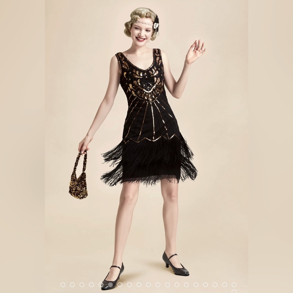 Babeyond Roaring 20s Paisley Great Gatsby Dress